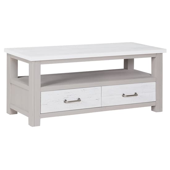 Gilford Wooden TV Stand With 2 Drawers In Grey_3