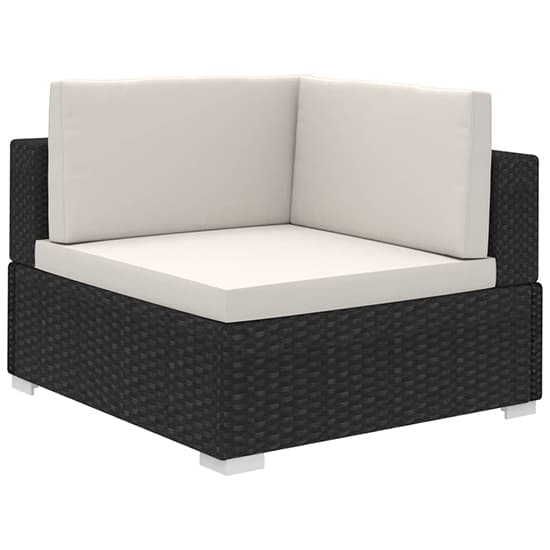 Gili Rattan 6 Piece Garden Lounge Set With Cushions In Black_3