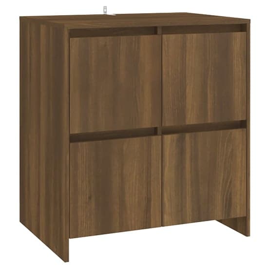 Gilon Wooden Sideboard With 4 Doors 2 Shelves In Brown Oak_2
