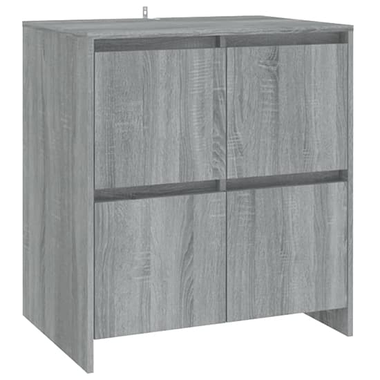 Gilon Wooden Sideboard With 4 Doors 2 Shelves In Grey Oak_3
