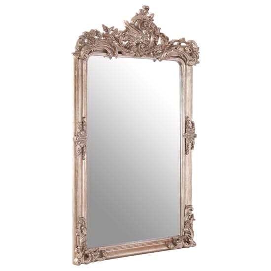 Gilpas Rectangular Wall Bedroom Mirror In Antique Silver Frame_1