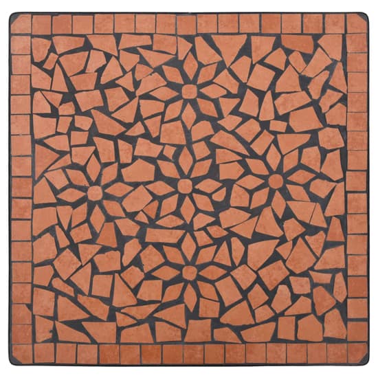 Gino Ceramic Tile Top Bistro Set Square In Terracotta_5