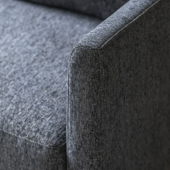 Girona Fabric 2 Seater Sofa In Charcoal With Wooden Legs_3