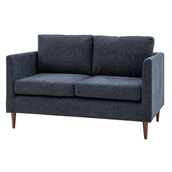 Girona Fabric 2 Seater Sofa In Charcoal With Wooden Legs_5
