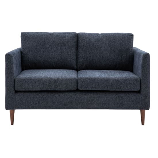 Girona Fabric 2 Seater Sofa In Charcoal With Wooden Legs_6