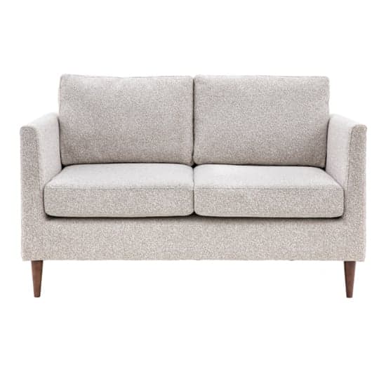 Girona Fabric 2 Seater Sofa In Natural With Wooden Legs_2