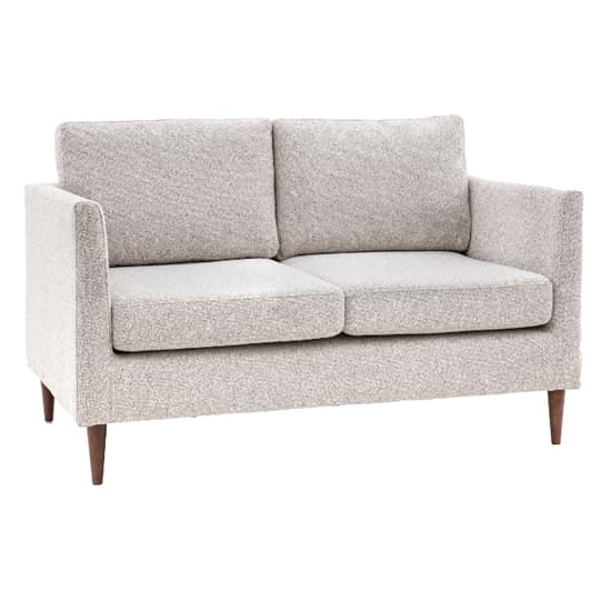 Girona Fabric 2 Seater Sofa In Natural With Wooden Legs_1