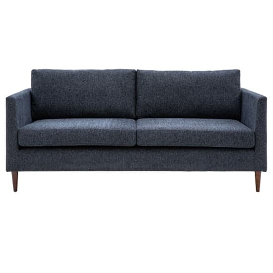 Girona Fabric 3 Seater Sofa In Charcoal With Wooden Legs_2