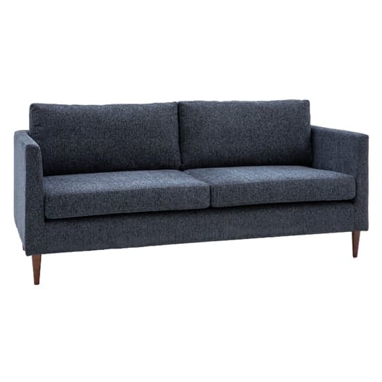 Girona Fabric 3 Seater Sofa In Charcoal With Wooden Legs_1