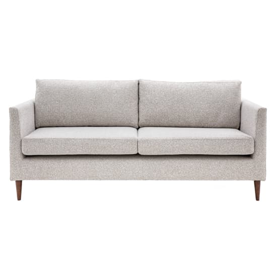 Girona Fabric 3 Seater Sofa In Natural With Wooden Legs_2