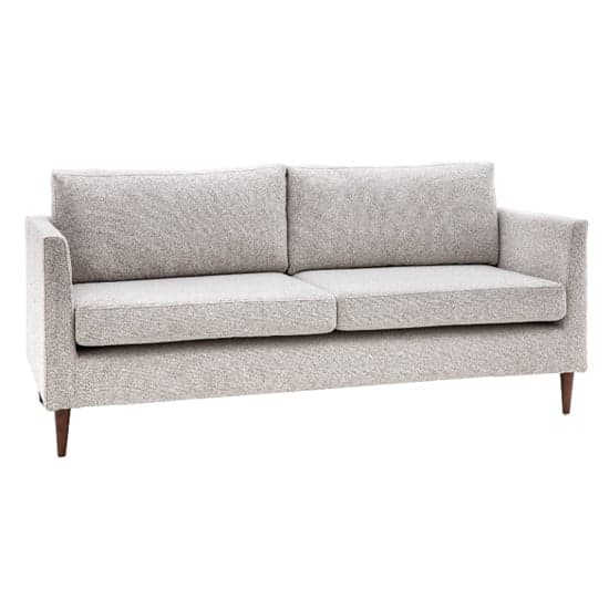 Girona Fabric 3 Seater Sofa In Natural With Wooden Legs_1