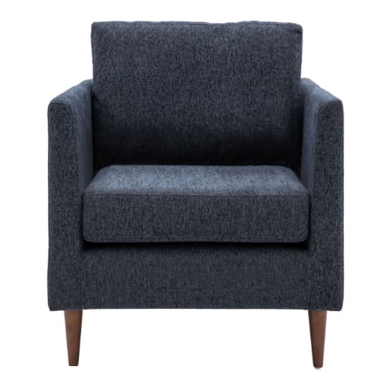 Girona Fabric Armchair In Charcoal With Wooden Legs_2