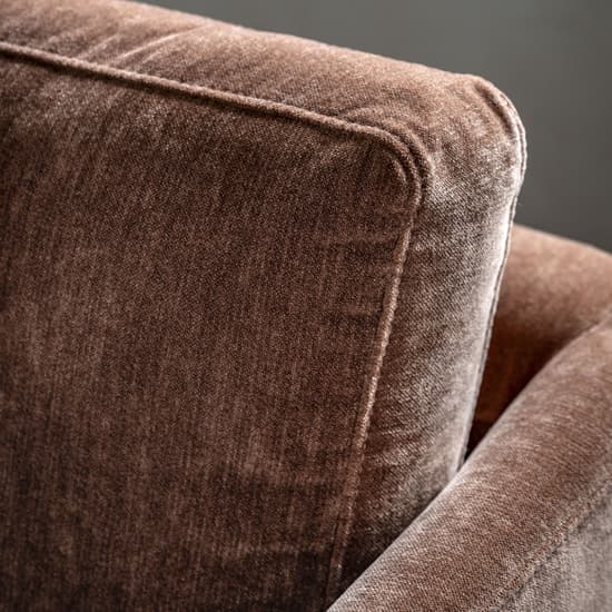 Girona Fabric Armchair In Rust With Wooden Legs_3