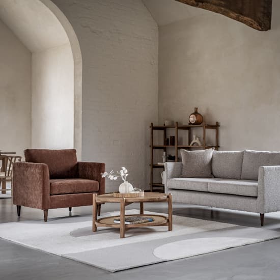 Girona Fabric Armchair In Rust With Wooden Legs_6