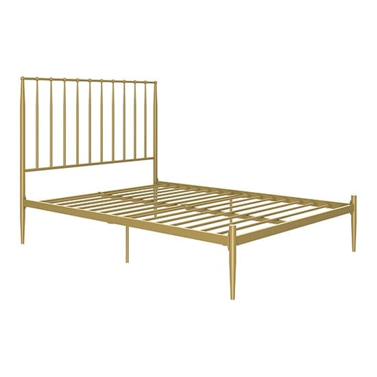 Giulio Metal Double Bed In Gold_3