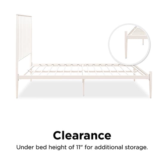 Giulio Metal Double Bed In White_4