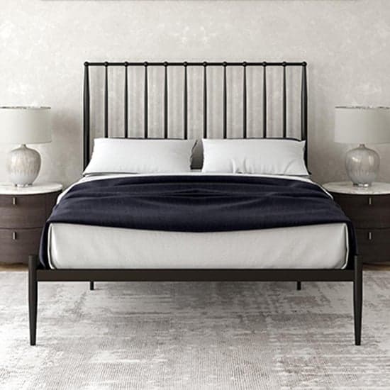 Giulio Metal King Size Bed In Black_2