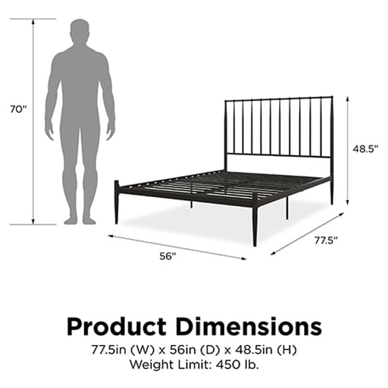 Giulio Metal King Size Bed In Black_7