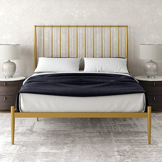 Giulio Metal King Size Bed In Gold_2