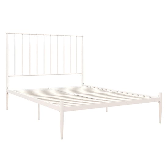 Giulio Metal King Size Bed In White Furniture in Fashion