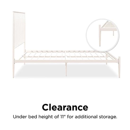 Giulio Metal King Size Bed In White_4