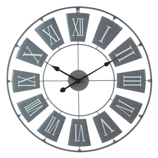 Givoa Large Metal Contemporary Wall Clock In Grey_1