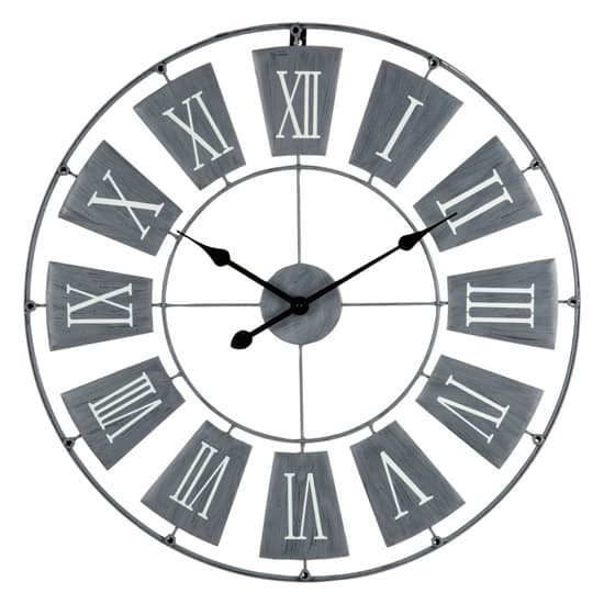 Givoa Small Metal Contemporary Wall Clock In Grey Furniture in Fashion