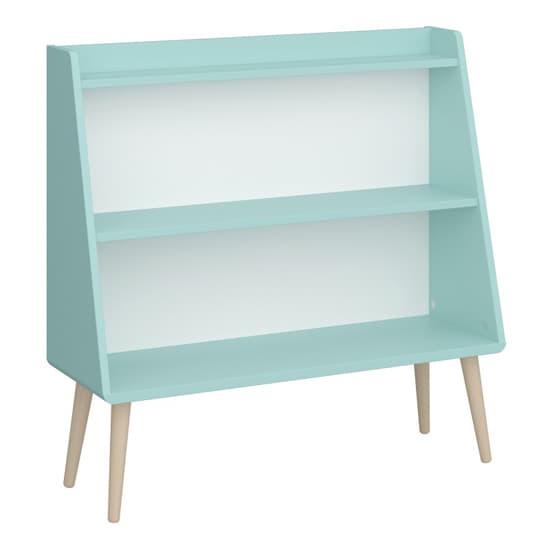 Giza Wooden Bookcase With 1 Shelf In Cool Mint_1