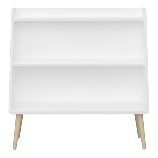 Giza Wooden Bookcase With 1 Shelf In Pure White_2