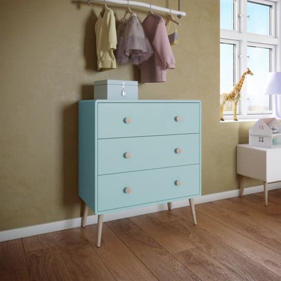 Giza Wooden Chest Of 3 Drawers In Cool Mint_4