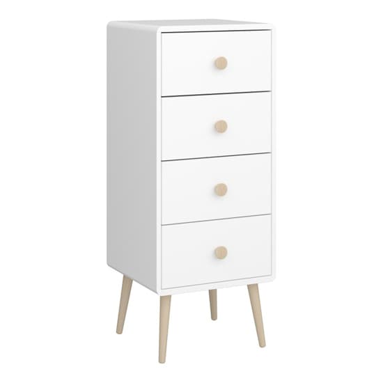 Giza Wooden Chest Of 4 Drawers In Pure White_1
