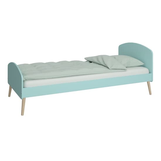 Giza Wooden Single Bed In Cool Mint_4