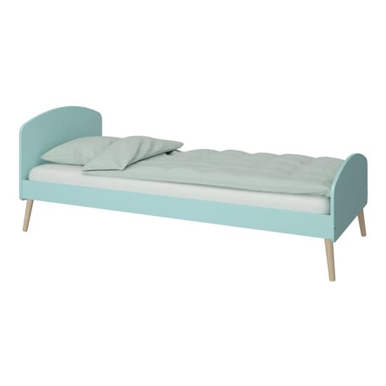 Giza Wooden Single Bed In Cool Mint_1