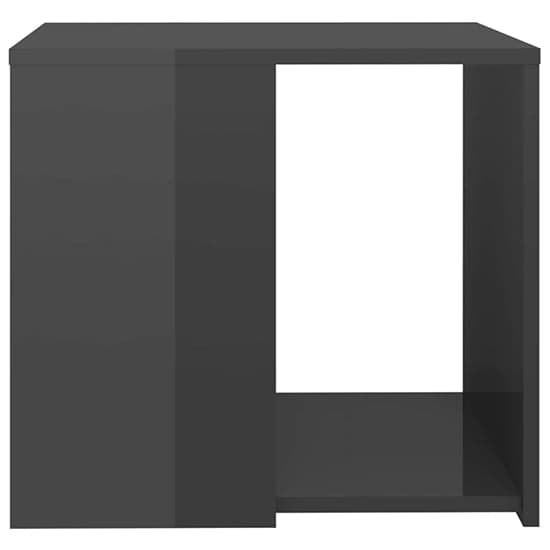 Gizela High Gloss Side Table With Shelves In Grey_5