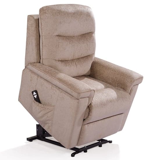 Glance Electric Fabric Recliner Armchair In Mink_2