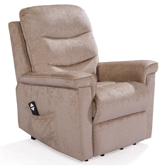Glance Electric Fabric Recliner Armchair In Mink_1