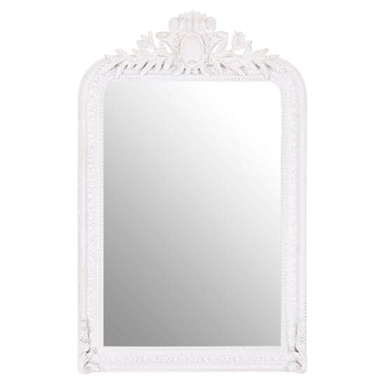 Glaria Rectangular Wall Bedroom Mirror In Weathered White Frame_2