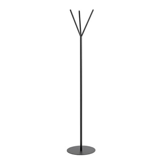 Glasgow Metal Coat Stand With 3 Hooks In Black Furniture in Fashion