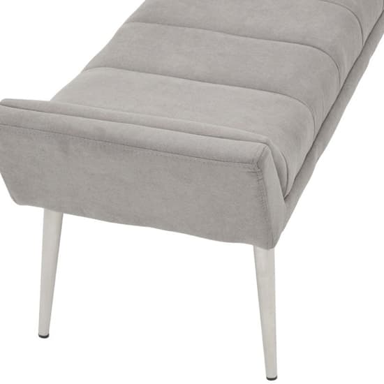 Glidden Fabric Hallway Bench With Angular Legs In Grey_7