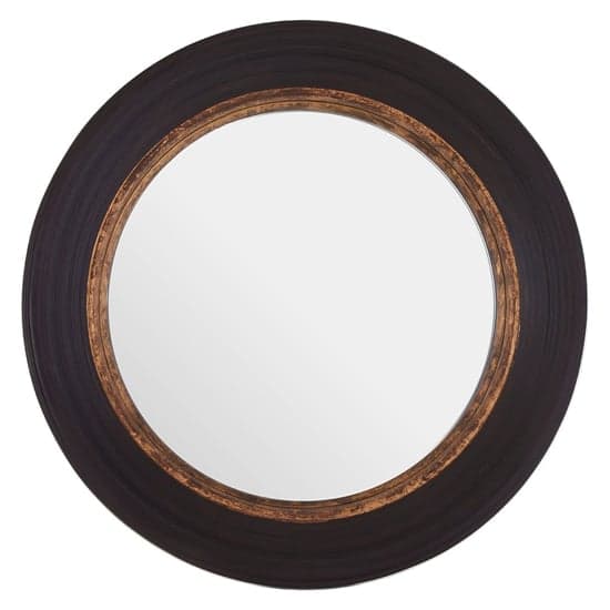 Glonta Concentric Design Wall Mirror In Black And Gold Frame_2