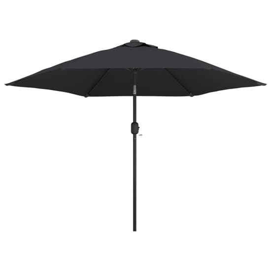 Gloria Parasol With LED Lights And Steel Pole In Black_3