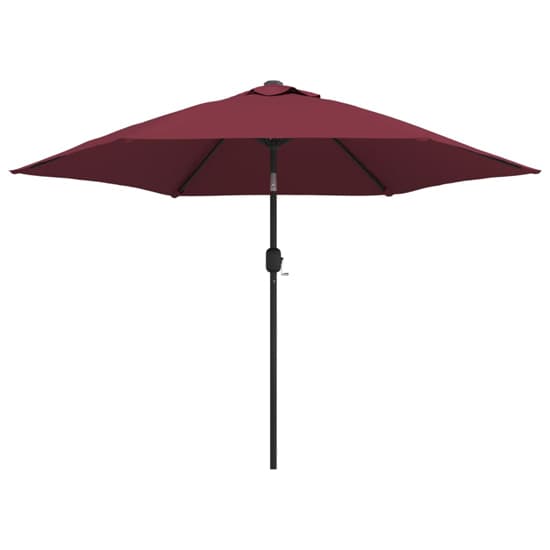 Gloria Parasol With LED Lights And Steel Pole In Bordeaux Red_3