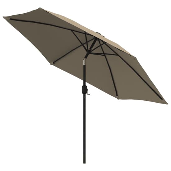 Gloria Parasol With LED Lights And Steel Pole In Taupe_3