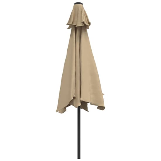 Gloria Parasol With LED Lights And Steel Pole In Taupe_5