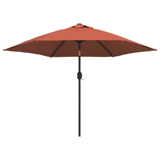 Gloria Parasol With LED Lights And Steel Pole In Terracotta_3