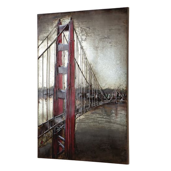 Golden Gate Picture Metal Wall Art In Brown_2