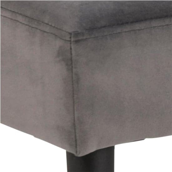Goleta Fabric Hallway Seating Bench In Dark Grey_4