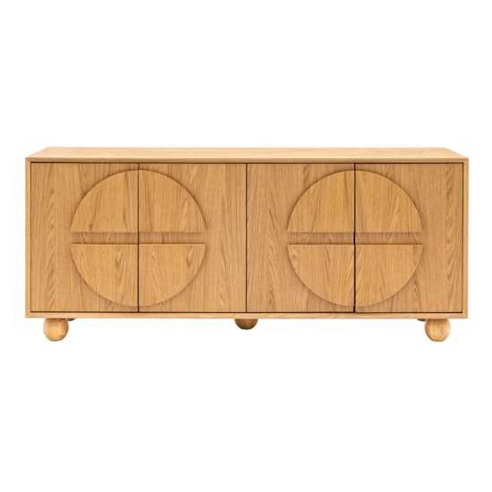 Goleta Wooden Sideboard With 4 Doors In Matt Natural_8