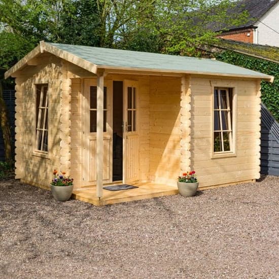 Gower Garden Office Wooden Cabin In Untreated Natural Timber_1