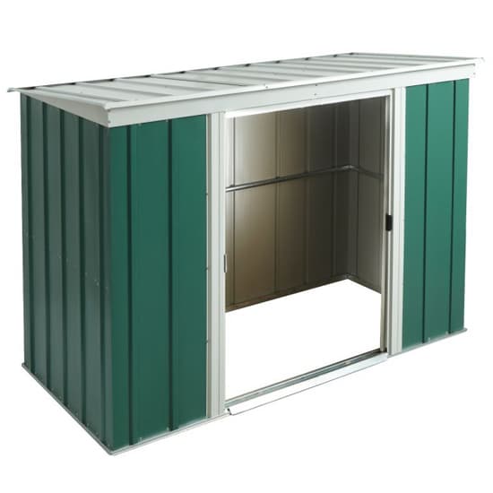 Gowerton Metal 10x8 Apex Shed In Green and White_2